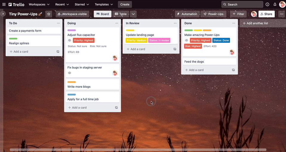 Sharing links to cards, boards, comments and actions, Trello